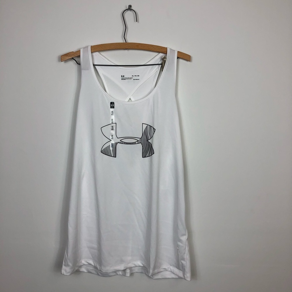 Under Armour “White/Black’ Active Tank Top Woman’s Size XSmall
